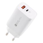 AR-PD12 65W QC3.0 USB and USB-C / Type-C PD Quick Charger, EU Plug(White)