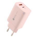 AR-PD12 65W QC3.0 USB and USB-C / Type-C PD Quick Charger, EU Plug(Pink)