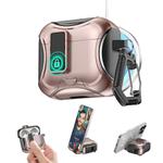 For AirPods Pro 2 Wireless Bluetooth Earphones PC Hybrid TPU Protective Case(Dessert Gold)