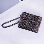 For AirPods Pro 2 Cylindrical Diamond Bluetooth Earphone Protective Case(Black)