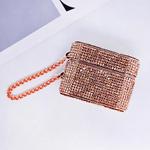 For AirPods Pro Cylindrical Diamond Bluetooth Earphone Protective Case(Rose Gold)