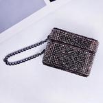 For AirPods Pro Cylindrical Diamond Bluetooth Earphone Protective Case(Black)