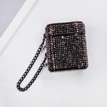For AirPods 2 / 1 Cylindrical Diamond Bluetooth Earphone Protective Case(Black)