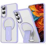 For Samsung Galaxy S25 Edge 5G Acrylic Hybrid TPU MagSafe Holder Phone Case(Lavender Purple)