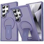 For Samsung Galaxy S25 Ultra 5G Acrylic Hybrid TPU MagSafe Holder Phone Case(Dark Night Purple)