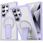 For Samsung Galaxy S25 Ultra 5G Acrylic Hybrid TPU MagSafe Holder Phone Case(Lavender Purple)