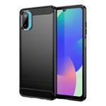 For Samsung Galaxy F06 5G Carbon Fiber Brushed Texture TPU Phone Case(Black)