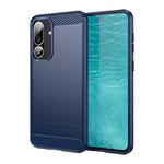 For Samsung Galaxy F56 5G Carbon Fiber Brushed Texture TPU Phone Case(Blue)