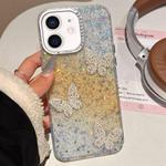 For iPhone 11 Butterflies Starry Sky Gradient IMD Phone Case(Yellow)