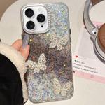 For iPhone 11 Pro Butterflies Starry Sky Gradient IMD Phone Case(Black)