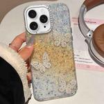 For iPhone 11 Pro Max Butterflies Starry Sky Gradient IMD Phone Case(Yellow)