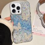 For iPhone 12 Pro Max Butterflies Starry Sky Gradient IMD Phone Case(Blue)