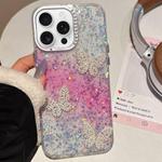 For iPhone 12 Pro Max Butterflies Starry Sky Gradient IMD Phone Case(Pink)