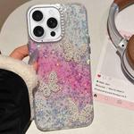 For iPhone 13 Pro Max Butterflies Starry Sky Gradient IMD Phone Case(Pink)