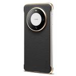 For Huawei Mate 60 Pro Denior A20 Genuine Leather Litchi Texture MagSafe Frameless Phone Case(Black)