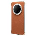 For Huawei Mate 70 Denior A20 Genuine Leather Litchi Texture MagSafe Frameless Phone Case(Brown)