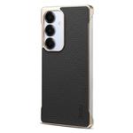 For Samsung Galaxy S25 5G Denior A20 Genuine Leather Litchi Texture MagSafe Frameless Phone Case(Black)