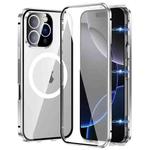 For iPhone 16 Pro Max 360 Full Body Magnetic Frosted MagSafe Phone Case(Silver)