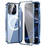 For iPhone 16 Pro 360 Full Body Magnetic Frosted MagSafe Phone Case(Sierra Blue)