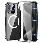 For iPhone 15 Pro 360 Full Body Magnetic Frosted MagSafe Phone Case(Black)