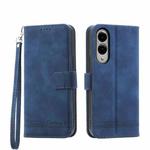 For Samsung Galaxy S25 Edge 5G Dierfeng Dream Line TPU Hybrid PU Leather Phone Case(Blue)