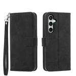 For Samsung Galaxy S25 FE 5G Dierfeng Dream Line TPU Hybrid PU Leather Phone Case(Black)