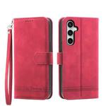 For Samsung Galaxy S25 FE 5G Dierfeng Dream Line TPU Hybrid PU Leather Phone Case(Red)