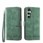 For Samsung Galaxy S25 FE 5G Dierfeng Dream Line TPU Hybrid PU Leather Phone Case(Green)