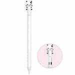 For Apple Pencil 1 LC129-1 Cartoon Anti-roll Silicone Protective Stylus Pen Case(White Cow)