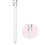 For Apple Pencil 2 / Pro LC129-2 Cartoon Anti-roll Silicone Protective Stylus Pen Case(White Cow)