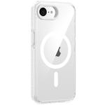 For iPhone 16e Airbag TPU + TPE+ PC Clear MagSafe Phone Case(White)