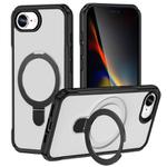 For iPhone 16e Skin Feel Magnetic Holder MagSafe Phone Case(Frosted)