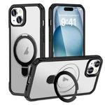 For iPhone 15 Plus / 14 Plus Skin Feel Magnetic Holder MagSafe Phone Case(Frosted)