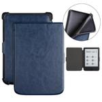 For Pocketbook B606 628 633 632 627 616 Crazy Horse Texture TPU Leather Smart Tablet Case(Dark Blue)
