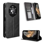 For Fossibot F109 Magnetic Buckle Retro Texture Leather Phone Case(Black)