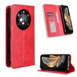 For Fossibot F109 Magnetic Buckle Retro Texture Leather Phone Case(Red)