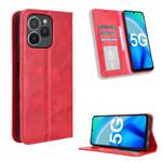 For Fossibot S1 5G Magnetic Buckle Retro Texture Leather Phone Case(Red)