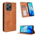 For Fossibot S1 5G Magnetic Buckle Retro Texture Leather Phone Case(Brown)