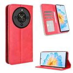 For Fossibot S3 Pro Magnetic Buckle Retro Texture Leather Phone Case(Red)