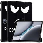 For OnePlus Pad 2 Custer Painted 3-Fold Holder Smart Leather Tablet Case(Big Eye Me)
