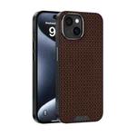 For iPhone 15 Plus ABEEL Ruyi Pattern 6D Micro Relief MagSafe Leather Phone Case(Brown)