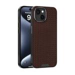 For iPhone 14 ABEEL Ruyi Pattern 6D Micro Relief MagSafe Leather Phone Case(Brown)