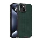 For iPhone 14 ABEEL Ruyi Pattern 6D Micro Relief MagSafe Leather Phone Case(Green)