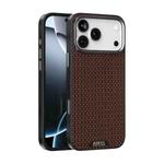 For iPhone 17 Pro Max ABEEL Ruyi Pattern 6D Micro Relief MagSafe Leather Phone Case(Brown)
