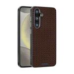 For Samsung Galaxy S24 FE 5G ABEEL Ruyi Pattern 6D Micro Relief MagSafe Leather Phone Case(Brown)