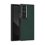 For Samsung Galaxy Z Fold Special ABEEL Ruyi Pattern 6D Micro Relief MagSafe Leather Phone Case(Green)