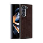 For Samsung Galaxy Z Fold5 5G ABEEL Ruyi Pattern 6D Micro Relief MagSafe Leather Phone Case(Brown)