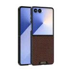 For Samsung Galaxy Z Flip7 5G ABEEL Ruyi Pattern 6D Micro Relief MagSafe Leather Phone Case(Brown)