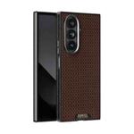 For Samsung Galaxy Z Fold7 5G ABEEL Ruyi Pattern 6D Micro Relief MagSafe Leather Phone Case(Brown)
