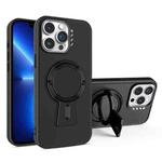 For iPhone 13 Pro Y-shape Holder MagSafe Rugged Shockproof Phone Case(Black)